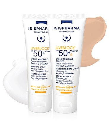 Kem chống nắng Isis Pharma UveBlock SPF50+ Mineral 40ml - dành cho da nhạy cảm