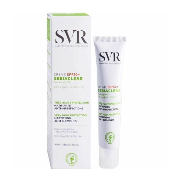 Kem chống nắng SVR Sebiaclear Crème SPF50 50ml - cho da nhờn mụn