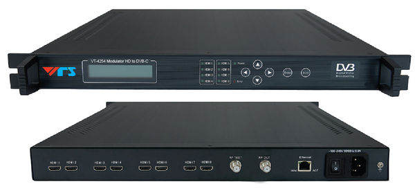 Bộ điều chế  8 in1 HDMI sang DVB-C VT-4254