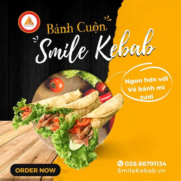 Bánh mỳ cuộn Smile Kebab