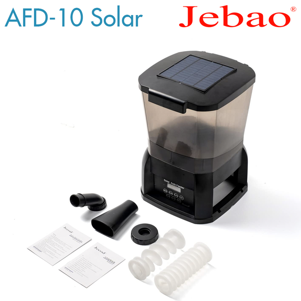 MÁY CHO CÁ ĂN TỰ ĐỘNG JEBAO AFD 10 SOLAR (Thể tích 10 lít)