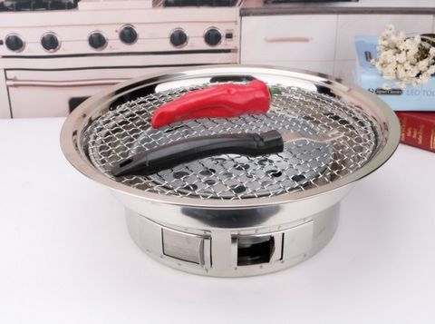 Bếp nướng than hoa đặt âm bàn cho quán nướng