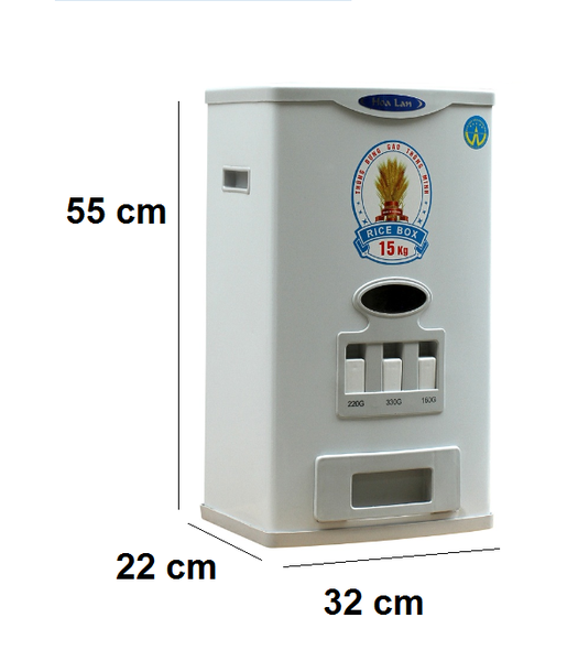 Thùng gạo thông minh hoa lan 15 kg