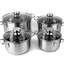 Bộ 4 nồi inox nắp kính fivestar fs08cg