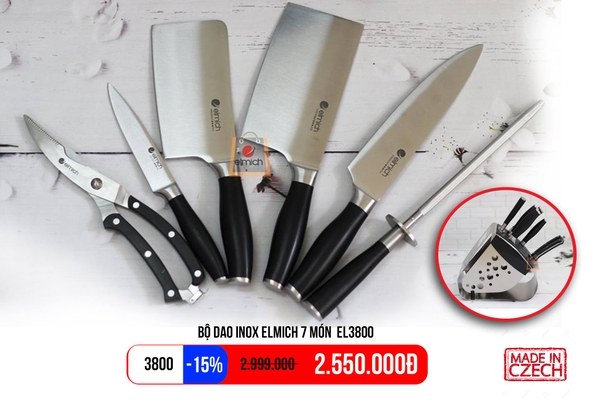 Bộ dao inox elmich 7 món el3800