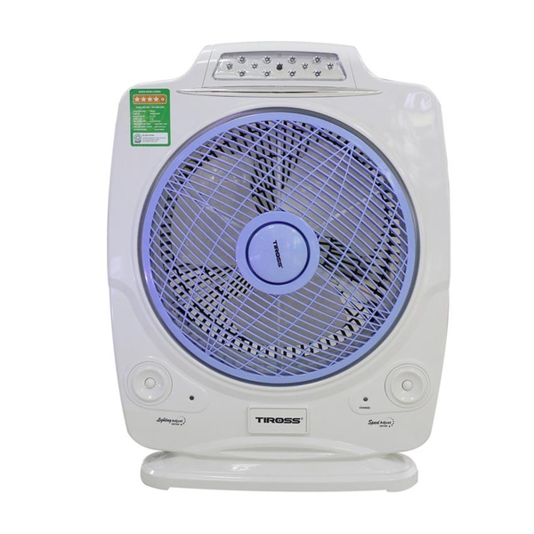 Quạt sạc tích điện điều khiển có đèn tiross ts917