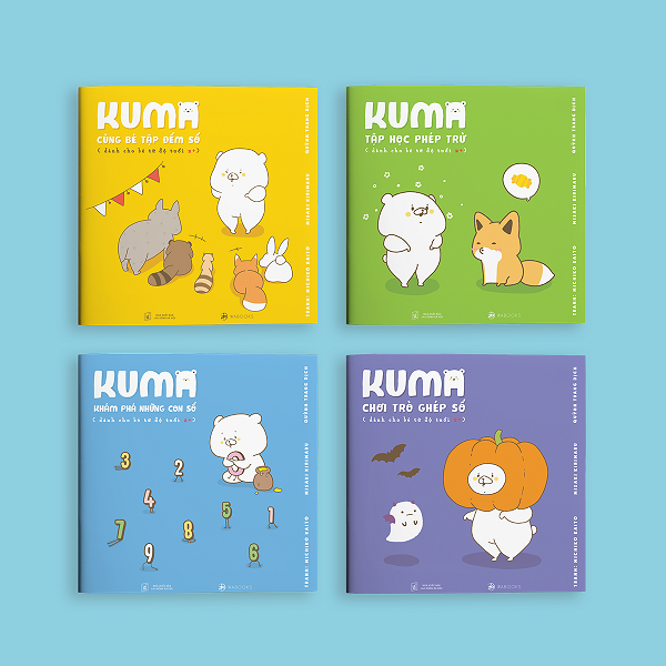 Sách Ehon Kuma bé học toán trong giai đoạn đầu đời