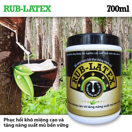 RUB-LATEX- Dinh dưỡng kích thích mủ cao su và tái tạo miệng cạo Trừ nấm nano