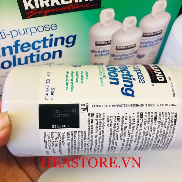 DUNG DỊCH KHỬ TRÙNG LÀM SẠCH KÍNH SÁT TRÒNG KIRKLAND MULTIPURPOSE