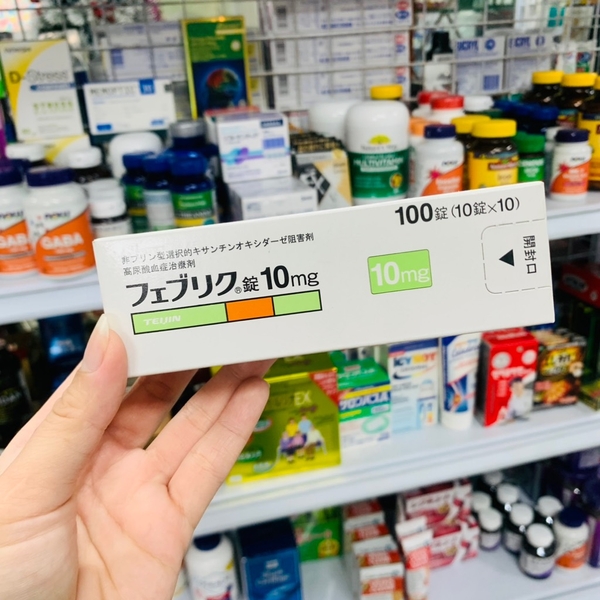 VIÊN ĐẶC TRỊ GOUT FEBURIC TABLET 10MG CỦA NHẬT BẢN - 10 VỈ (100 viên)