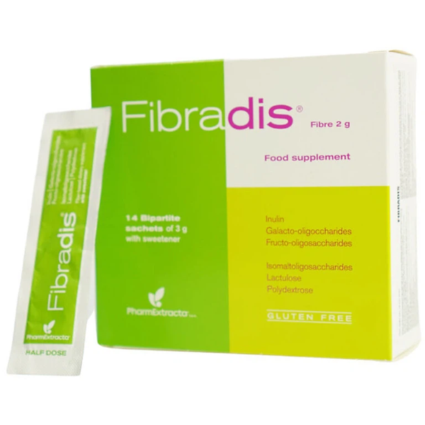 BỘT PHA UỐNG FIBRADIS PHARMEXTRACTA BỔ SUNG CHẤT XƠ, HỖ TRỢ TIÊU HÓA 14 GÓI 3G