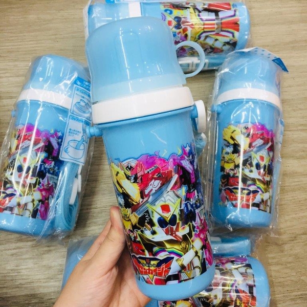 BÌNH NHỰA GIỮ NHIỆT CÓ CỐC UỐNG KOMORIJUSHI CHO BÉ - 500ML ( NỘI ĐỊA NHẬT)