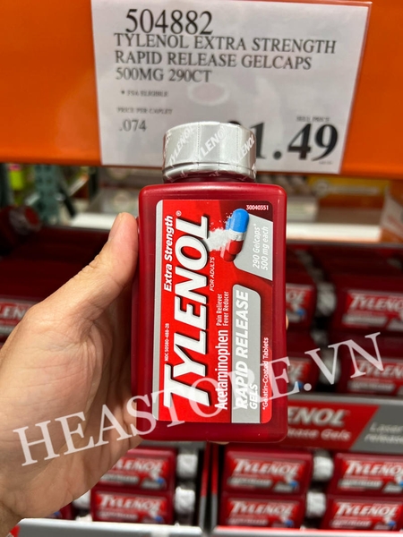 VIÊN UỐNG GIẢM ĐAU TYLENOL 500 RAPID RELEASE GEL 290 GELCAPS