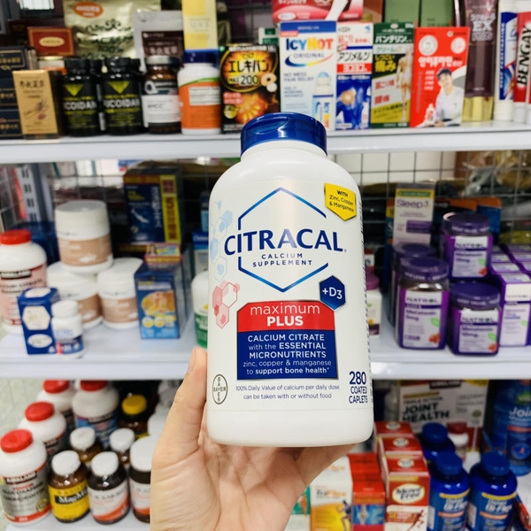 VIÊN UỐNG BỔ SUNG CANXI CITRACAL CALCIUM + D3 MAXIMUM PLUS - 280 VIÊN