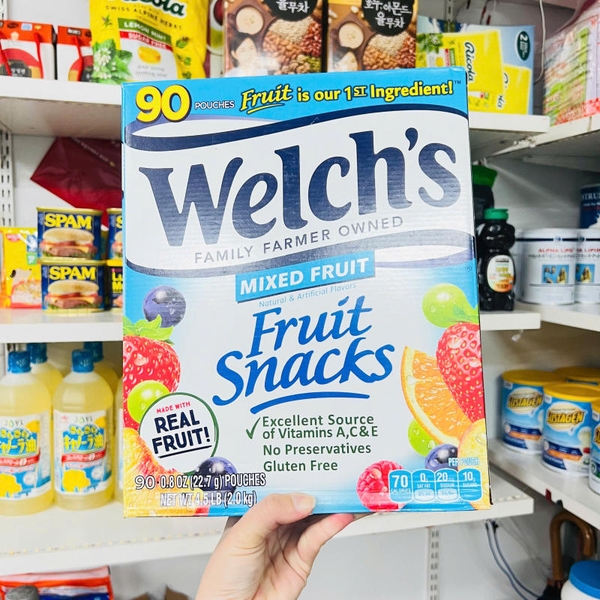 KẸO DẺO TRÁI CÂY WELCH’S FRUIT SNACKS 2KG