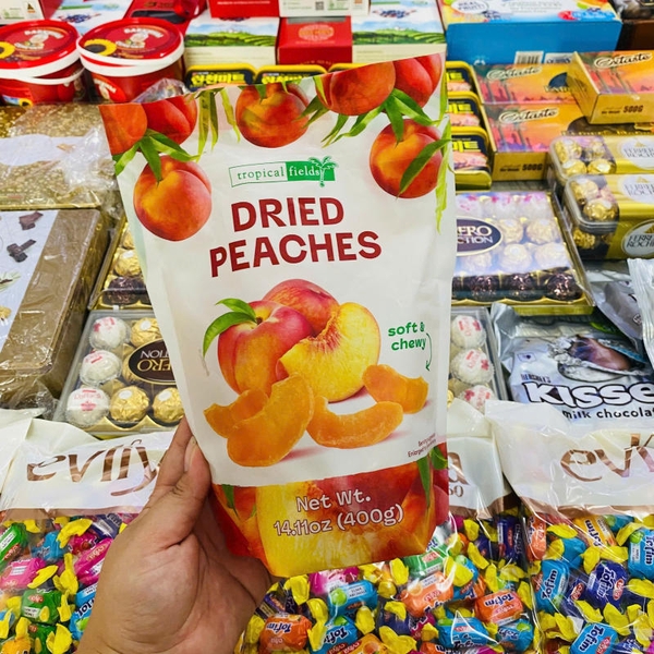 ĐÀO SẤY DẺO TROICAL FIELDS DRIED PEACHES - 400G