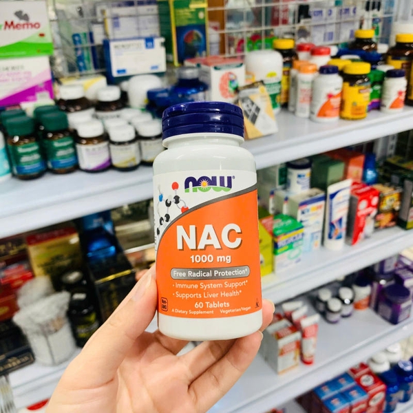 VIÊN UỐNG THẢI ĐỘC GAN NOW NAC 1000MG FREE RADICAL PROTECTION 60 VIÊN