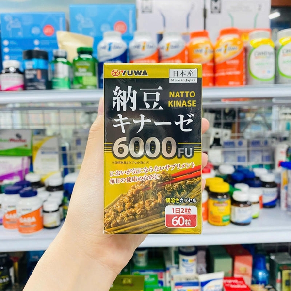 VIÊN UỐNG MẦM ĐẬU TƯƠNG PHÒNG CHỐNG ĐỘT QUỴ NATTO KINASE 6000FU YUWA- 60 VIÊN