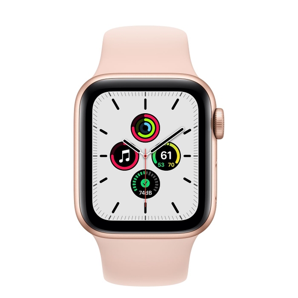 Apple Watch SE GPS Gold Aluminum Case With Pink Sand Sport Band Lam Phong Store