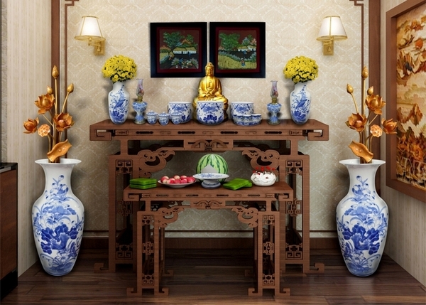 Hướng dẫn trang trí bàn thờ ngày tết ở miền Bắc