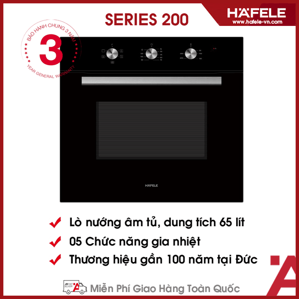 538.61.431 - Lò Nướng Âm Tủ HO-2K65A Hafele