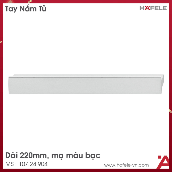 Tay Nắm Nhôm 220mm Hafele - 107.24.904