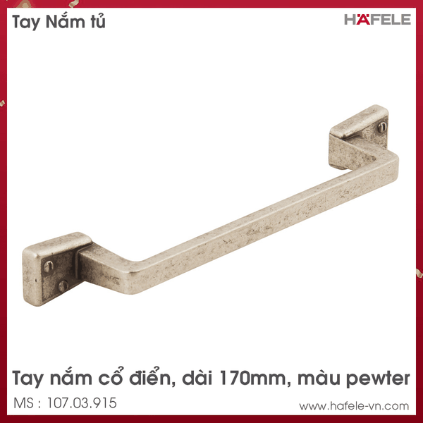 Tay Nắm Tủ Cổ Điển H170mm Hafele - 107.03.915