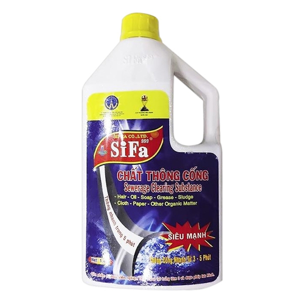 Thùng Chất thông cống siêu mạnh Sifa 1400 gram (Thùng 15 chai)