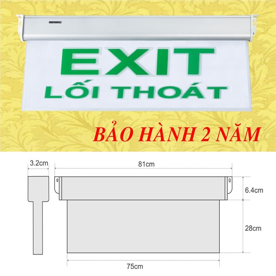 KT700 - Đèn thoát hiểm 1 mặt Kentom