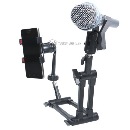 Giá đỡ kẹp mic hát karaoke thu âm trên smartphone MV001