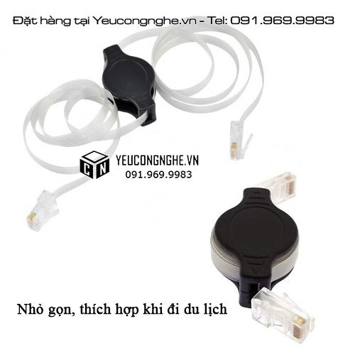 Dây mạng Lan tự cuốn RJ45 dây rút bấm sẵn 2 đầu