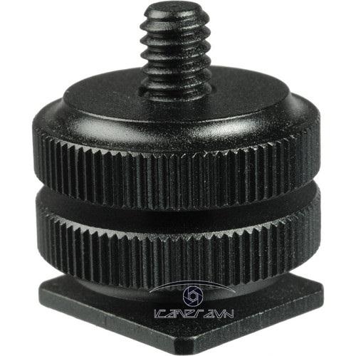 Ốc vít nối 1/4 female sang đế gài đèn máy ảnh máy quay Hotshoe adapter with 1/4" thread