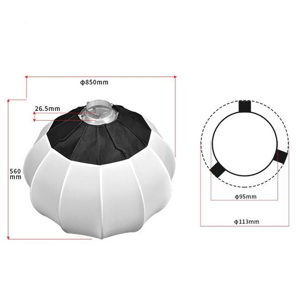 Softbox tản sáng hình cầu đường kính 85cm - Softbox Chinaball LIFE