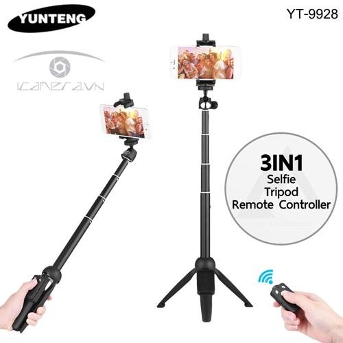 Chân đế kiêm gậy chụp ảnh có điều khiển Yunteng YT-9928 3 trong 1