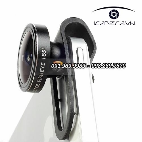 Ống kính fisheye lens 185 độ đa năng cho smartphone, tablet hiệu ứng mắt cá