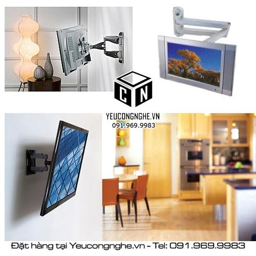 Giá treo tivi LCD gắn tường góc xoay cho màn hình 14" đến 26"