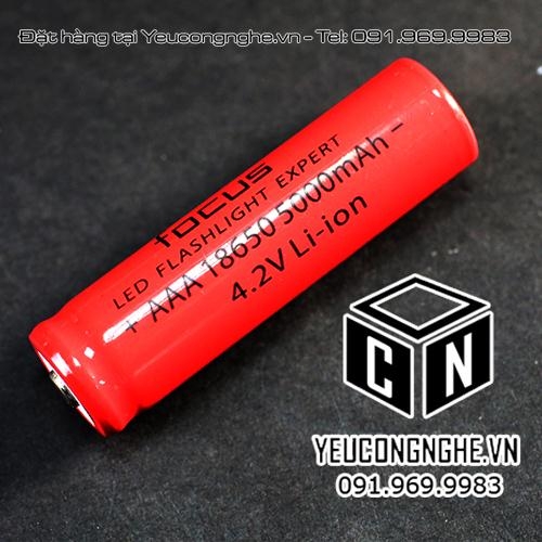 Pin sạc 4.2V cho đèn pin Focus Lithium Ion rechargeable 186500