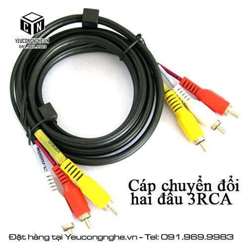 Dây giắc hai đầu 3RCA ra 3RCA kết nối thiết bị âm thanh audio cable