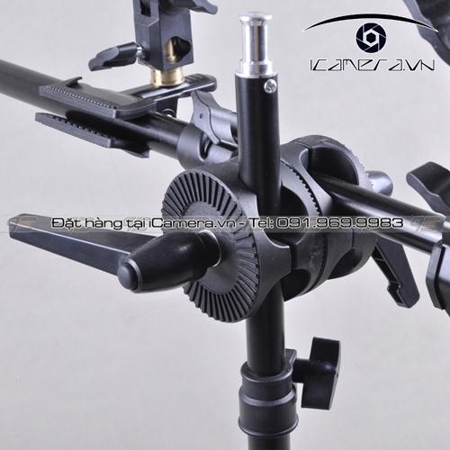 Adapter clamp gá kẹp đôi boom arm và light stand phụ kiện studio