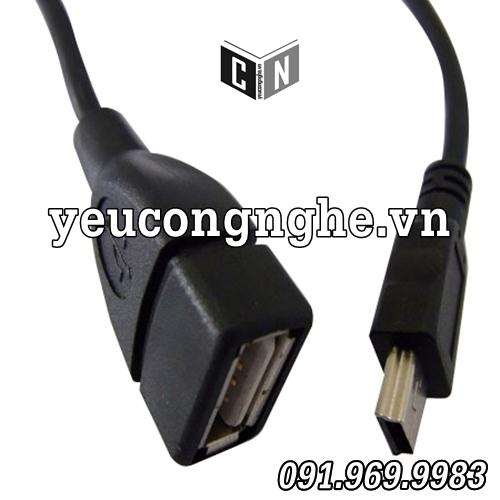 Cáp chuyển đổi Mini USB đầu type A, B sang USB OTG