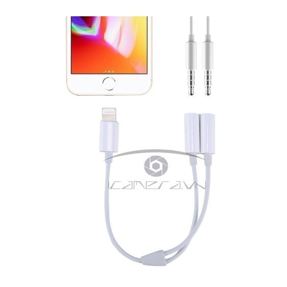 Cáp chuyển Lightning của iphone ipad ra 2 cổng 3.5mm audio adapter MH027