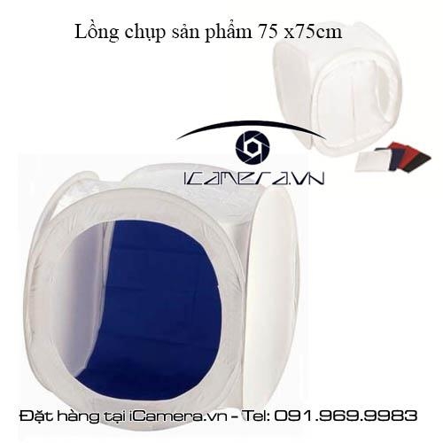 Lồng chụp sản phẩm sử dụng quay chụp sản phẩm kích cỡ 75x75cm.