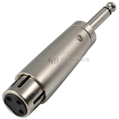 Đầu giắc adapter chuyển XLR sang 6.35mm kết nối mic