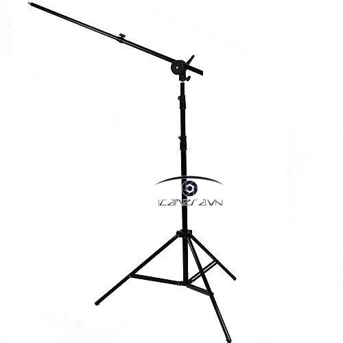 Chân đèn kèm boom arm tay khuỷu, khớp nối Studio Lighting 2m