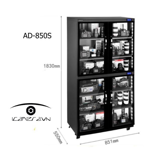 Tủ chống ẩm ANDBON AD-850S cỡ 850 Lít