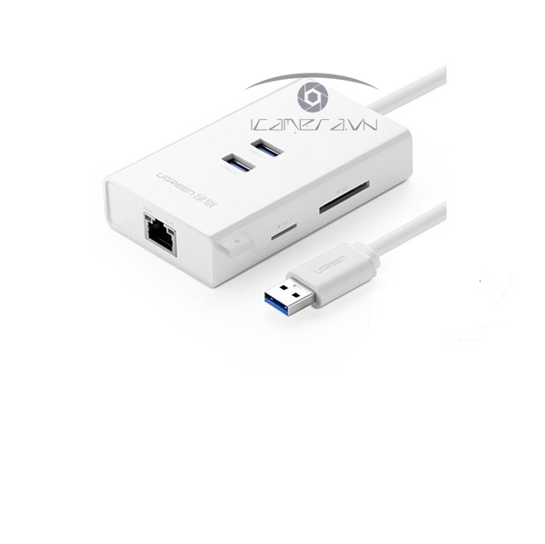 Ugreen 20248  Cáp USB 3.0 to Lan Gigabit Ethernet tích hợp 2 USB 3.0 + SD/ Đọc thẻ TF