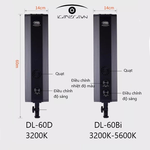 Đèn LED dài quay phim,chụp ảnh DEEP DL-60Bi