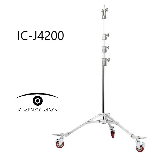 Chân đèn inox IC-J4200 có bánh xe