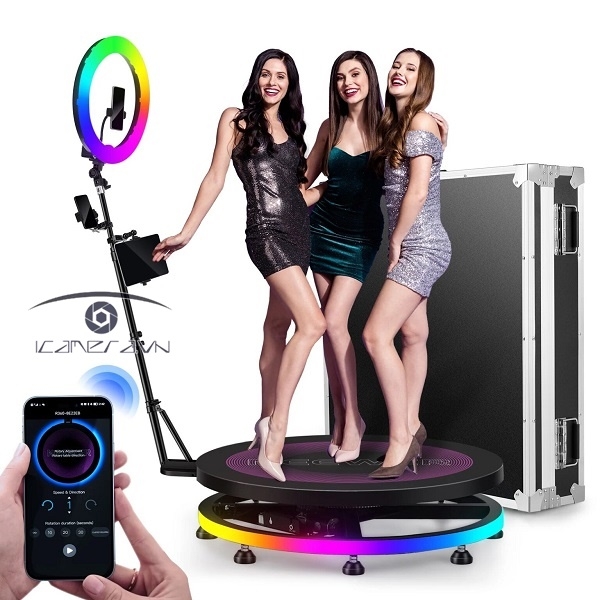 NEEWER R360 39.4″/100cm 360 Photo Booth with RGB LED Strip & Remote