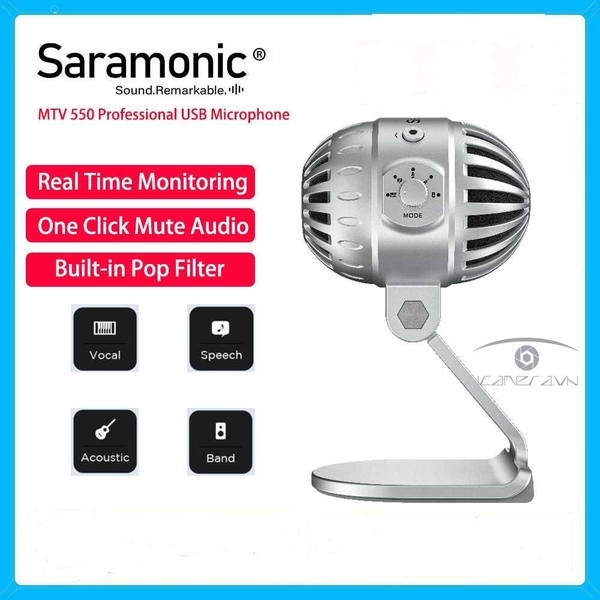 Micro thu âm để bàn Saramonix SmartMic MTV550